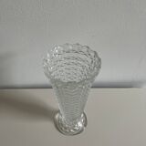 Chiseled glass vase