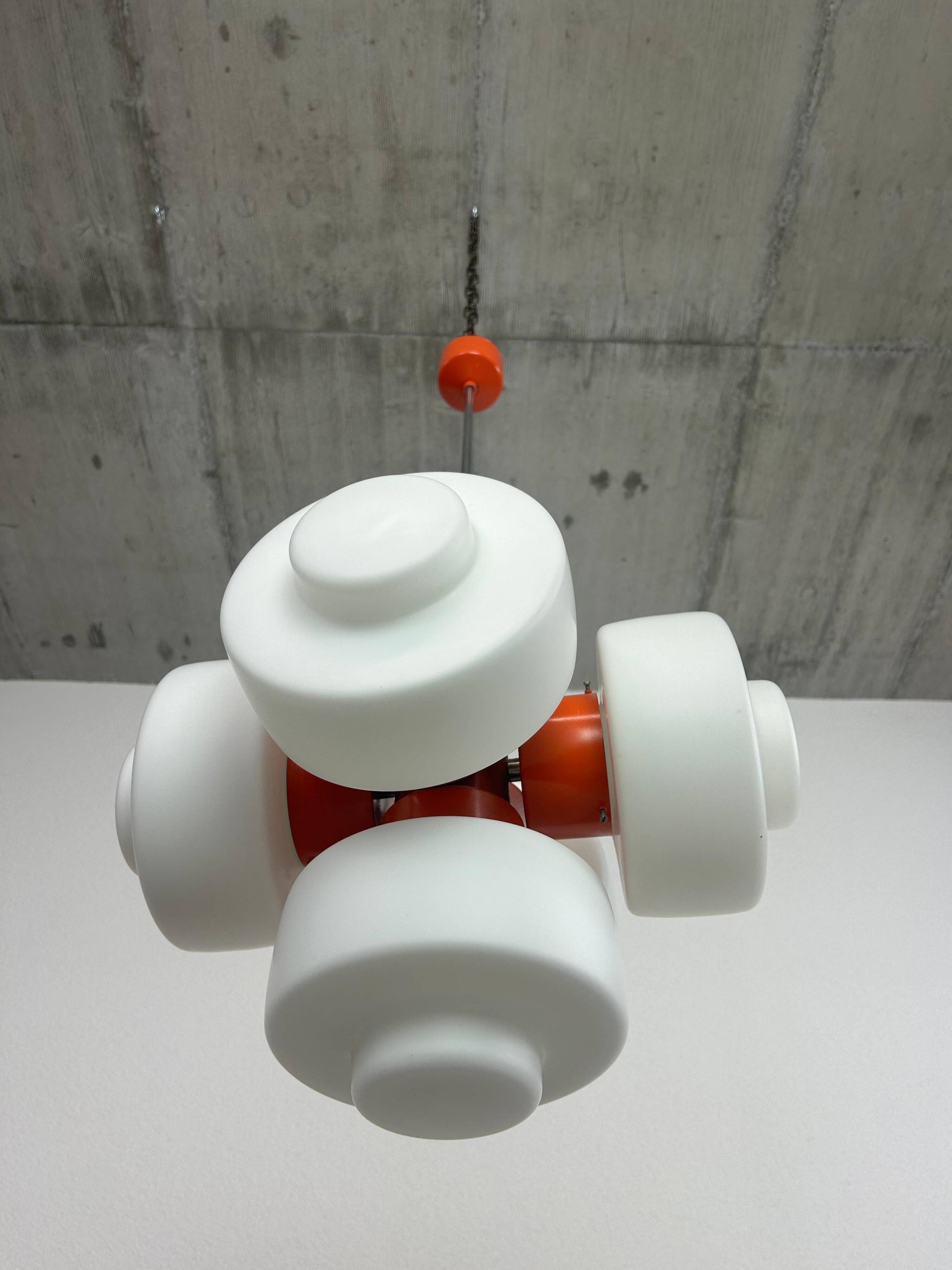 Orange lustre model 81501 by Josef Hurka for Napako