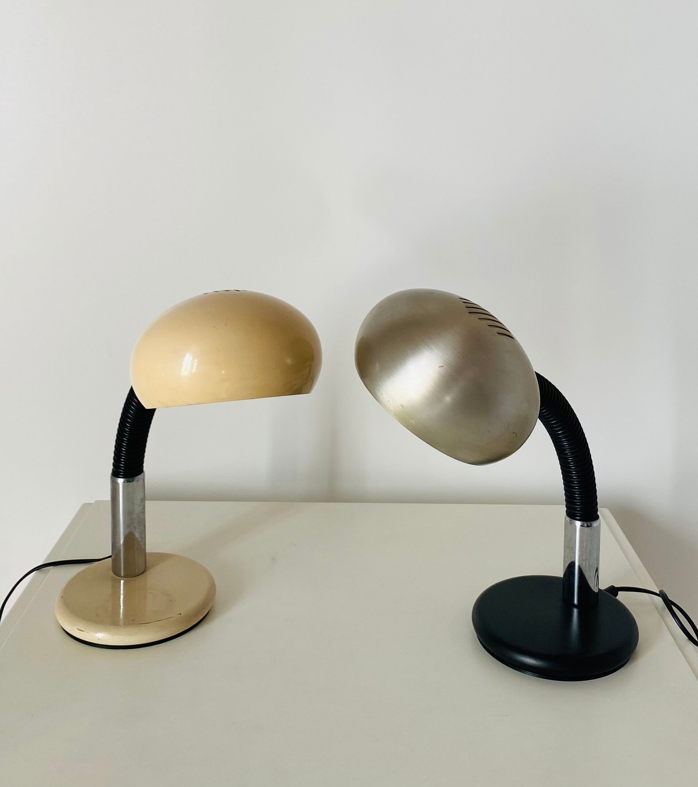 Lampes de table flexibles des années 1970, Gammalux Italie