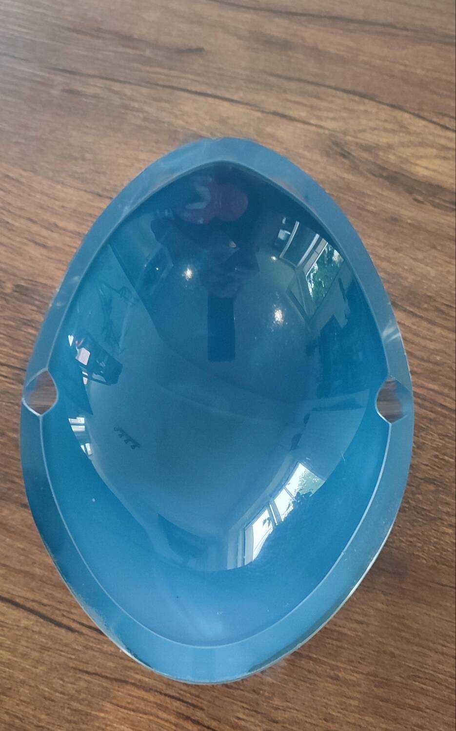 Signed art glass ashtray or bowl – vintage blue design