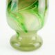 vase en verre vintage par Erwin Eisch, différentes nuances de vert et verre clair