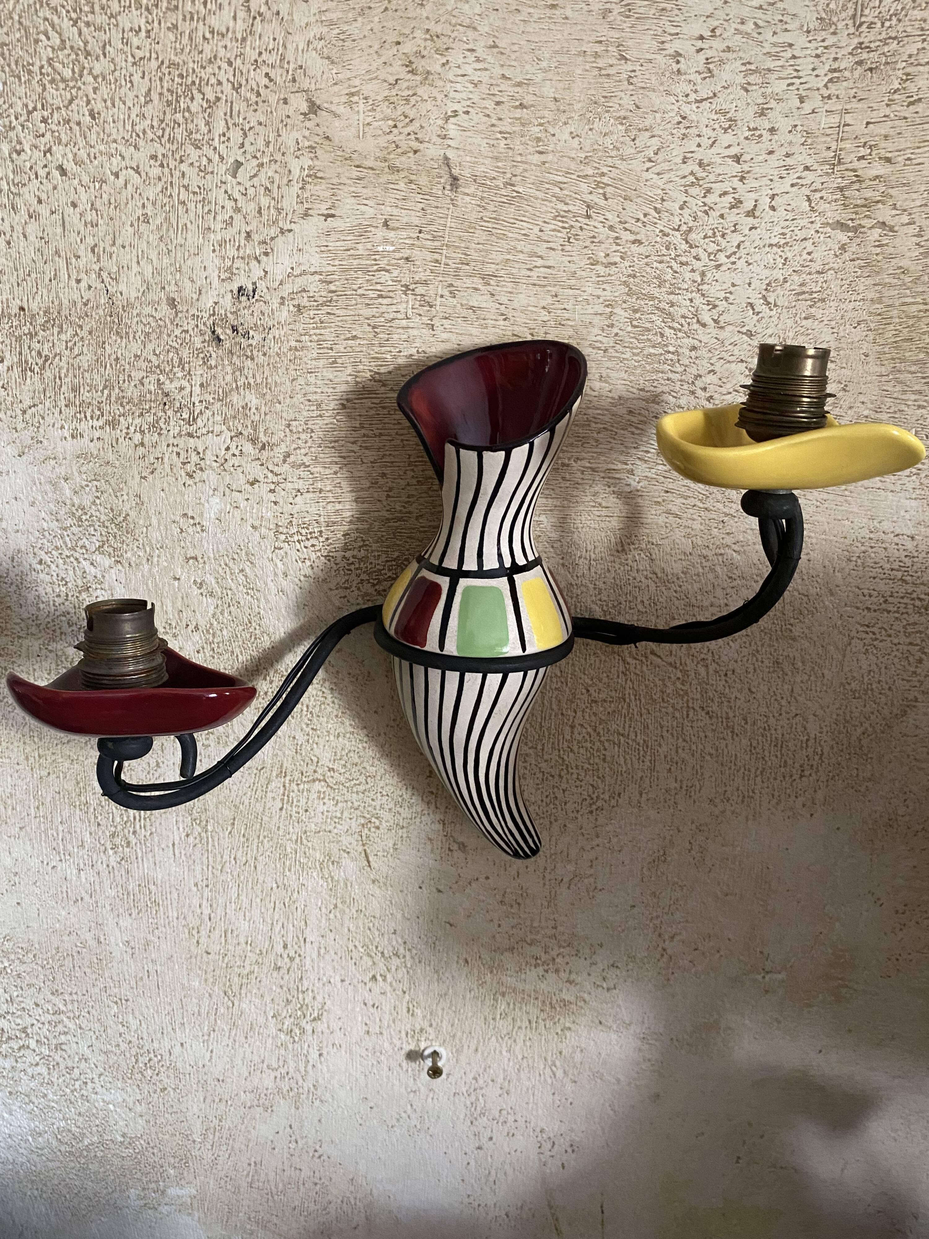 Vintage ceramic wall lights