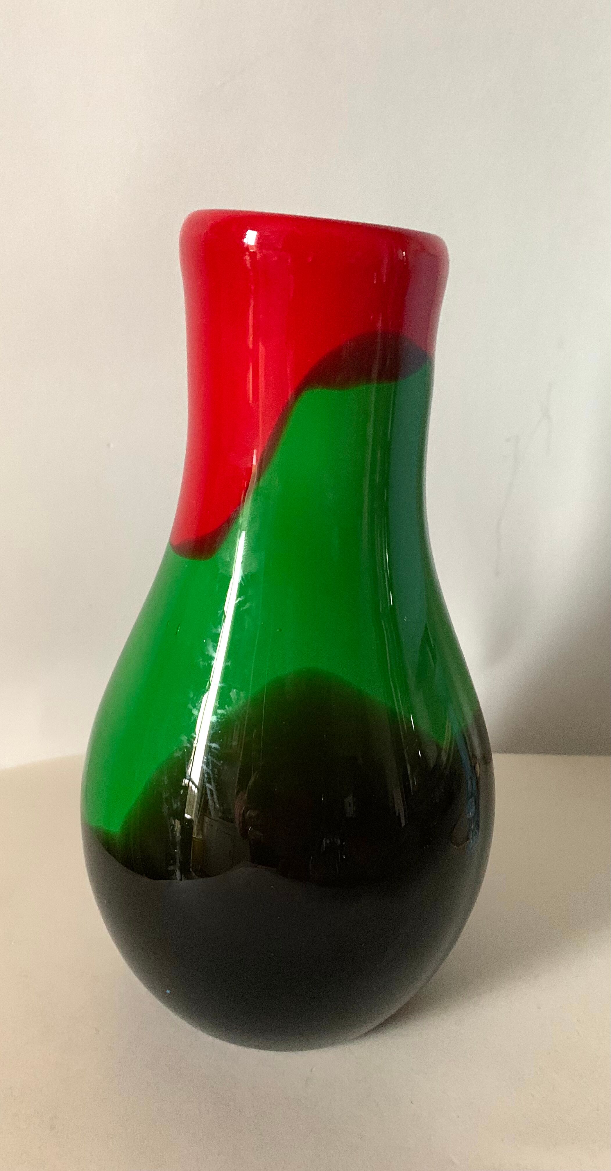 Multicolor glass vase