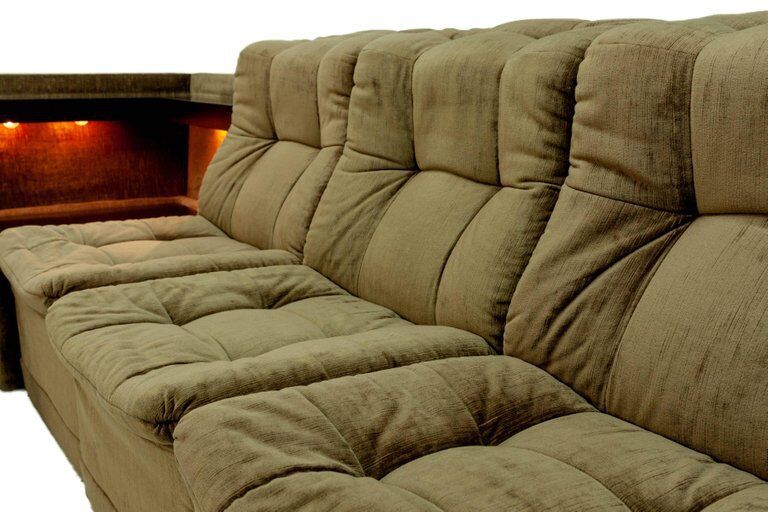 Green velvet sofa, 1960