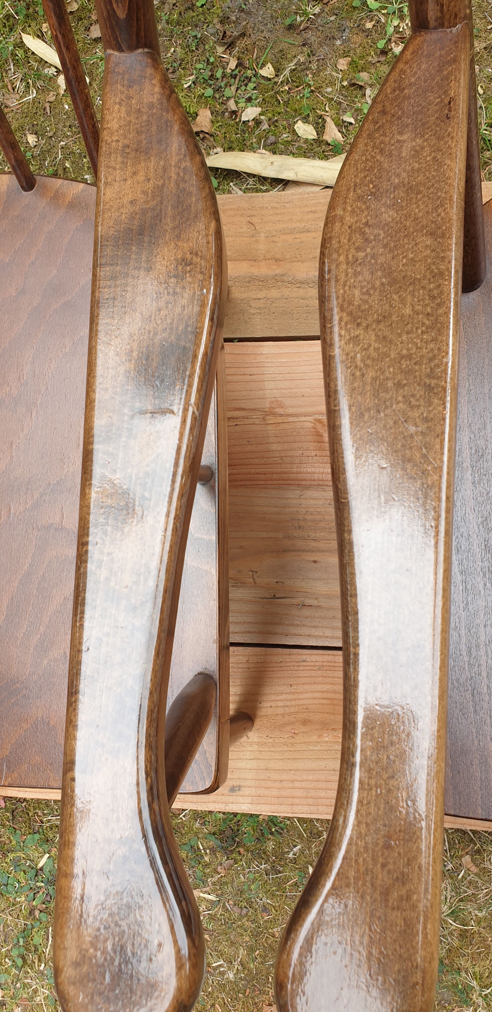 Baumann fan armchair pair