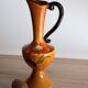 Poët-Laval flower vase, "Isabelle" model, in orange ceramic