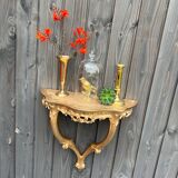 Golden wall console, baroque style