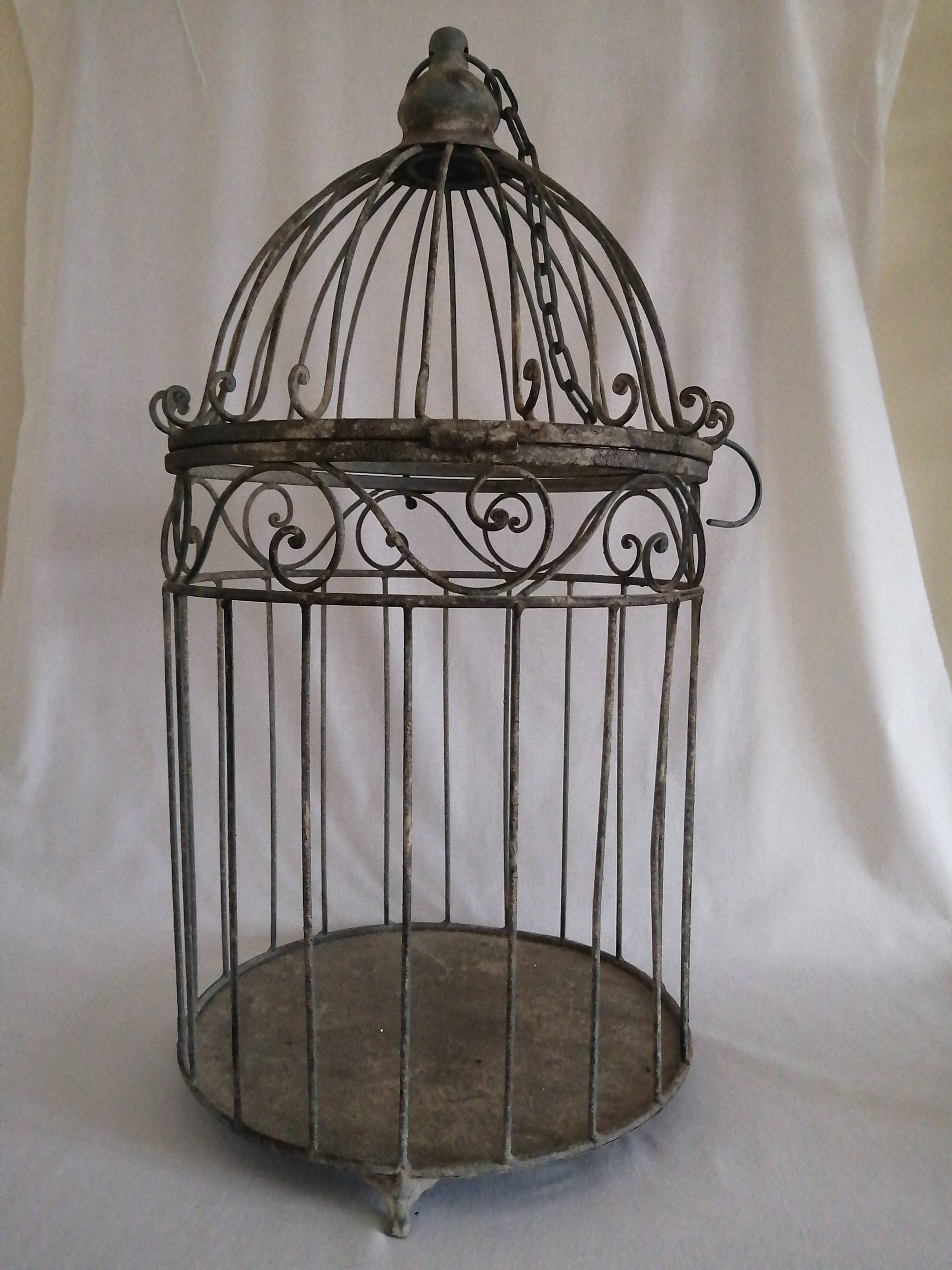 Aged metal cage