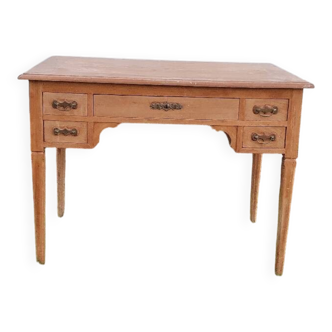 Antique desk with 5 drawers - Authentic charm