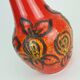 Vase vintage en céramique Bay Keramik des années 1960-70, motif lave rouge jaune noir, modèle 67