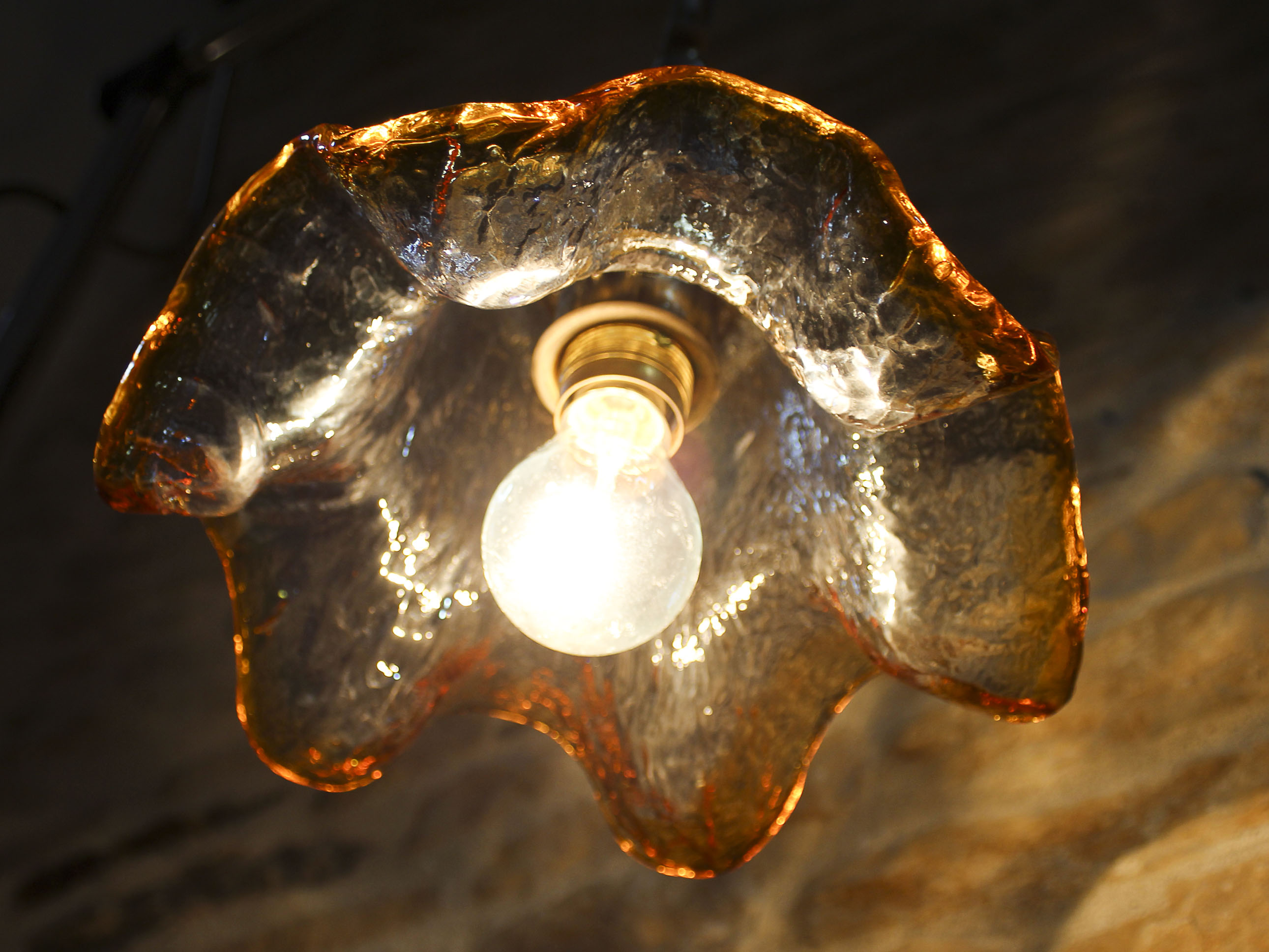 Tulip suspension in Murano glass 70s