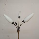 Italian brass and opaline lamppost 60s