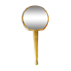 Miroir a main biseauté de taille moyenne art deco