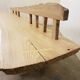 Solid wood bench
