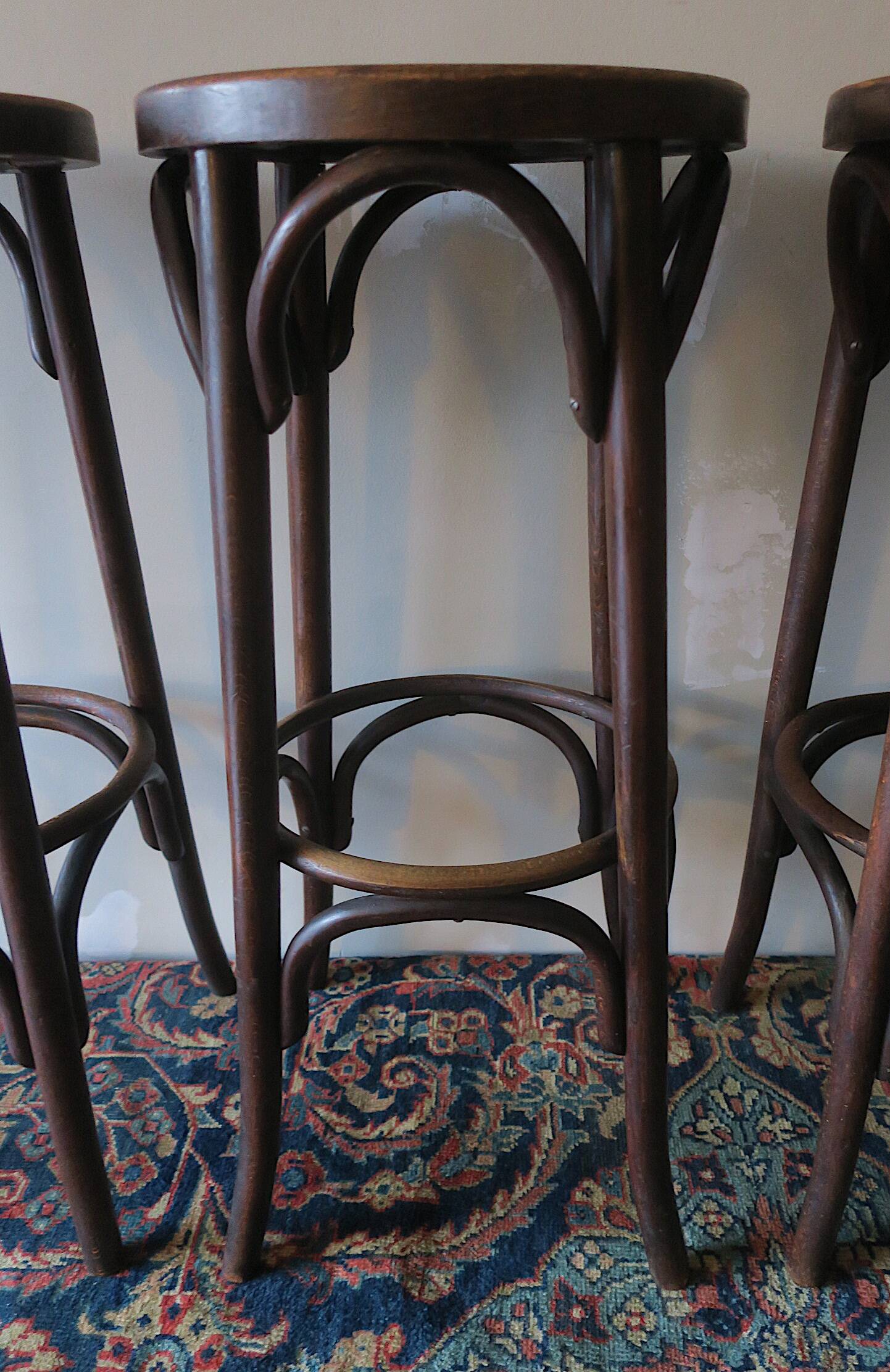 Ensemble de 4 chaises de bar vintage, 1960