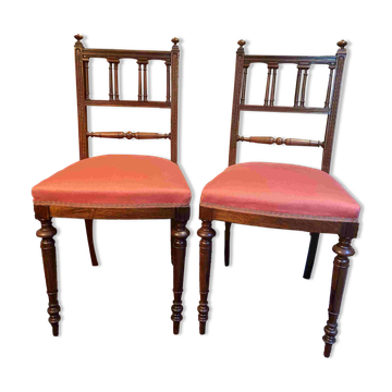 Pair of rosewood chairs from the 19th century, Napoleon III style.