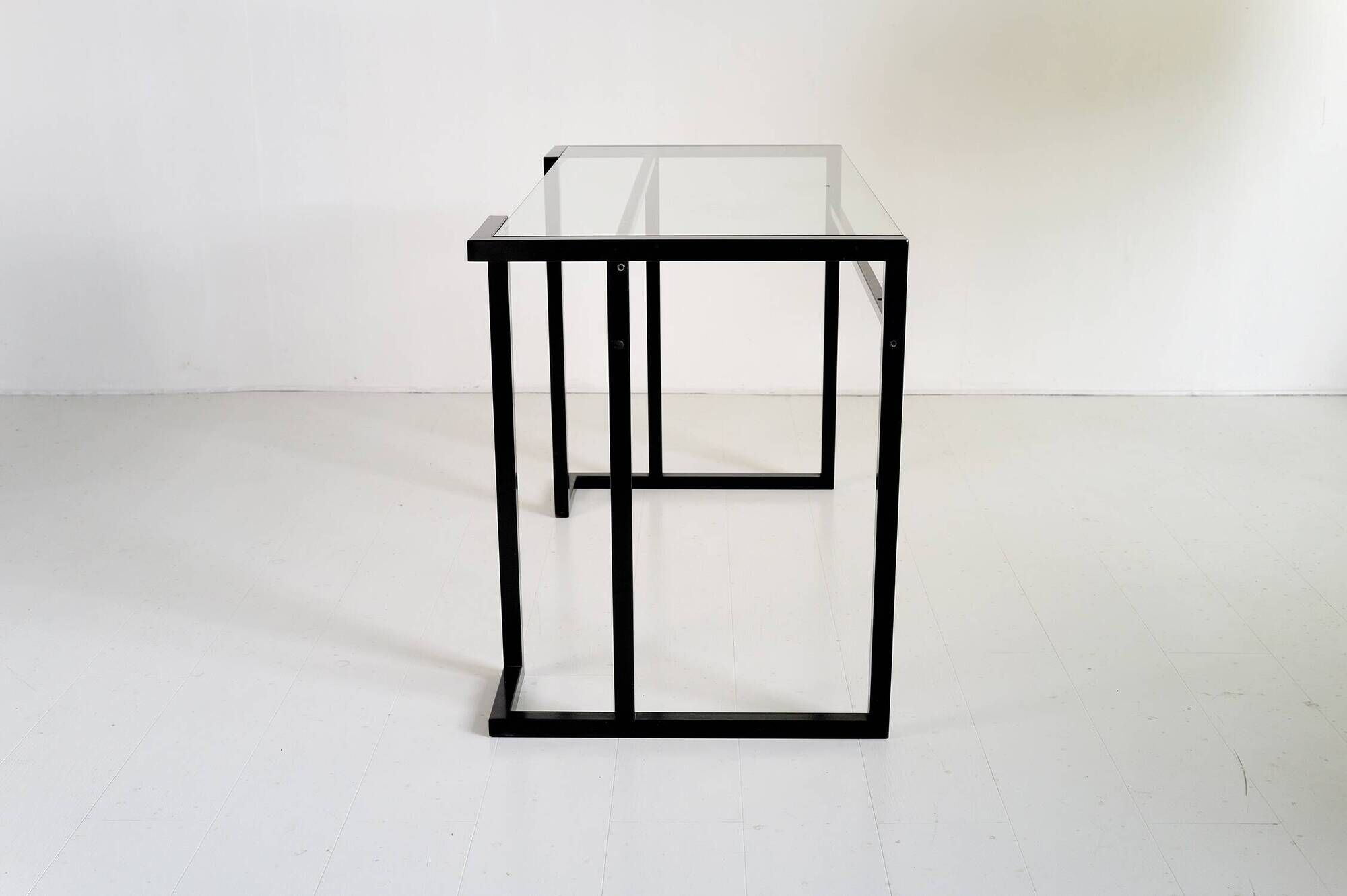 Artelano, glass and metal desk, France 1980