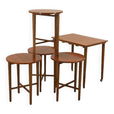 Tables gigognes Poul Hundevad vintage milieu du siècle