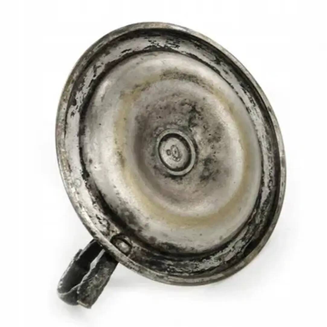 Eclectic chamberstick, silver-plated brass, Poland, early 20th century