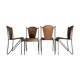 Set de 4 chaises vintage en métal et osier