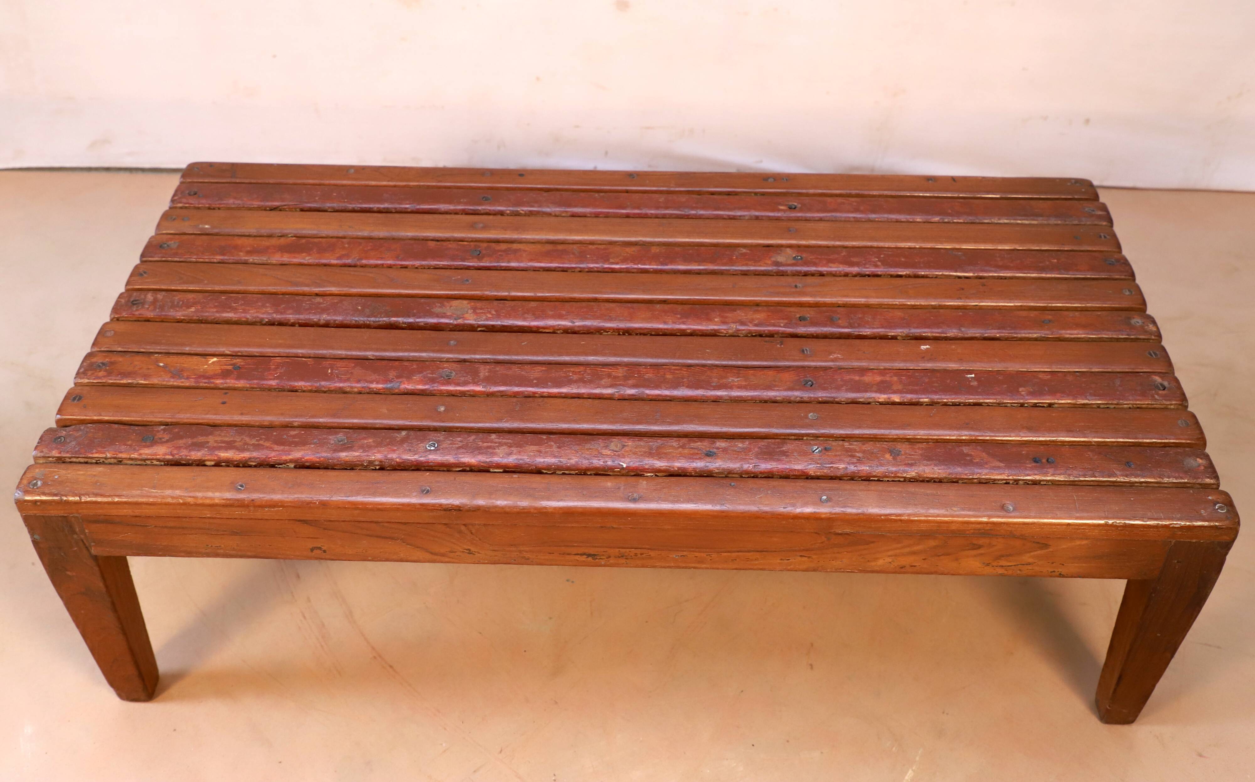 Old Burmese teak bench