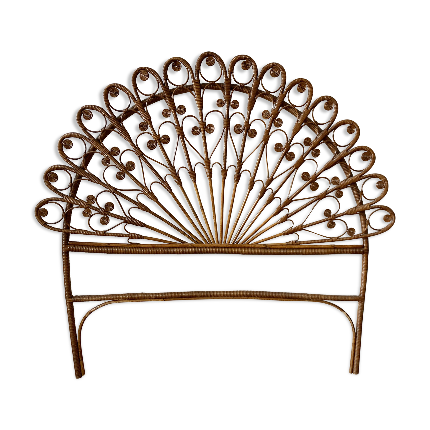 Rattan peacock bedhead