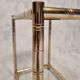 Pair of bamboo sofa ends - golden brass - ca 1980