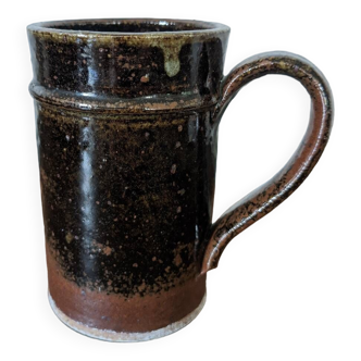 Large enameled stoneware mug