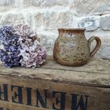 Pitcher jug carafe vase stoneware pyrite vintage Baudat pottery