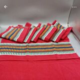 Set of 7 vintage cotton napkins