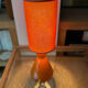 Lampe opaline diabolo orange