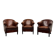 Classic English Sheepskin Leather Armchairs