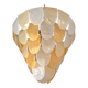 Contemporary Modern Sanded Amber "Petals" Glass Chandelier