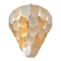 Contemporary Modern Sanded Amber "Petals" Glass Chandelier