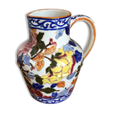 Pitcher Gien peonies H 16 cm