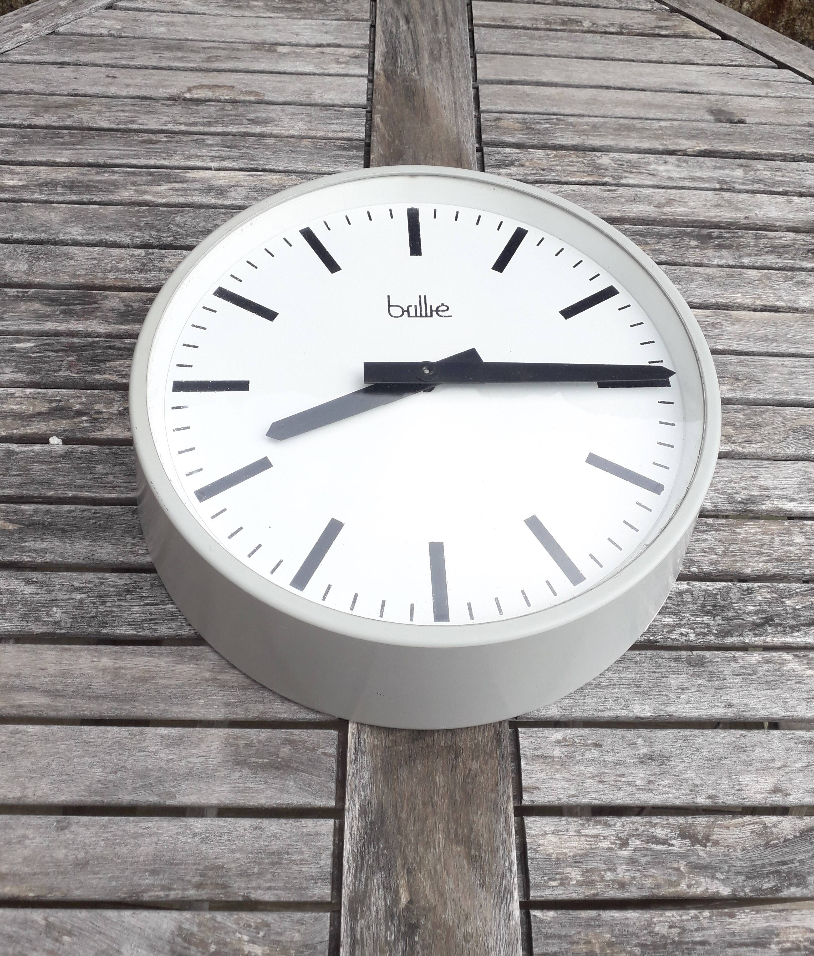 Brillié factory / industrial wall clock - satellite - 1950s