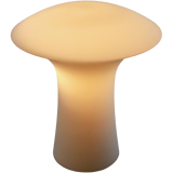 Milk glass mushroom lamp