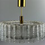 60s 70s chandelier ceiling lamp Doria Leuchten Germany Ice glass design