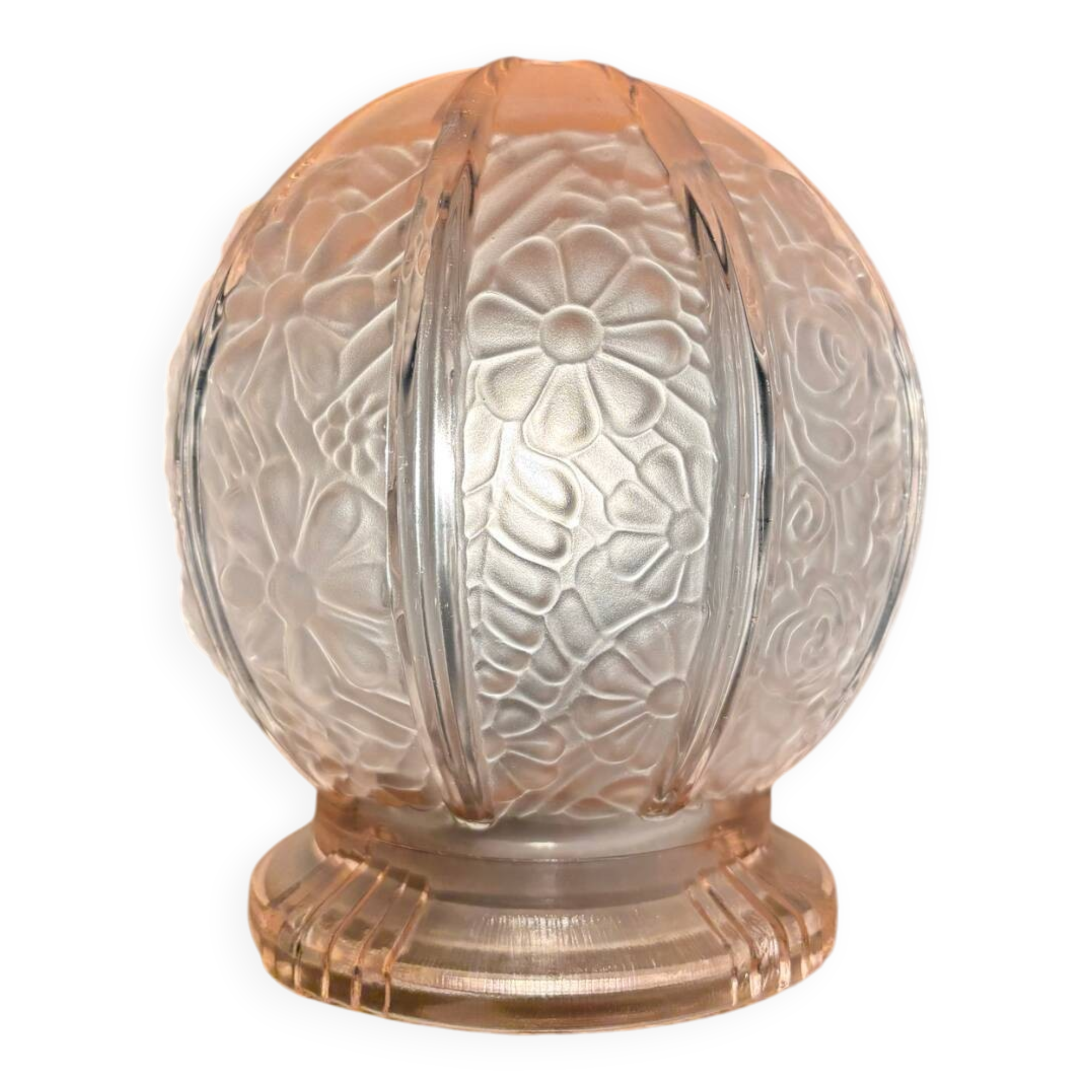 Vintage polished glass table lamp