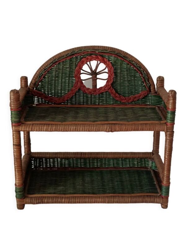 Étagère murale en osier vintage