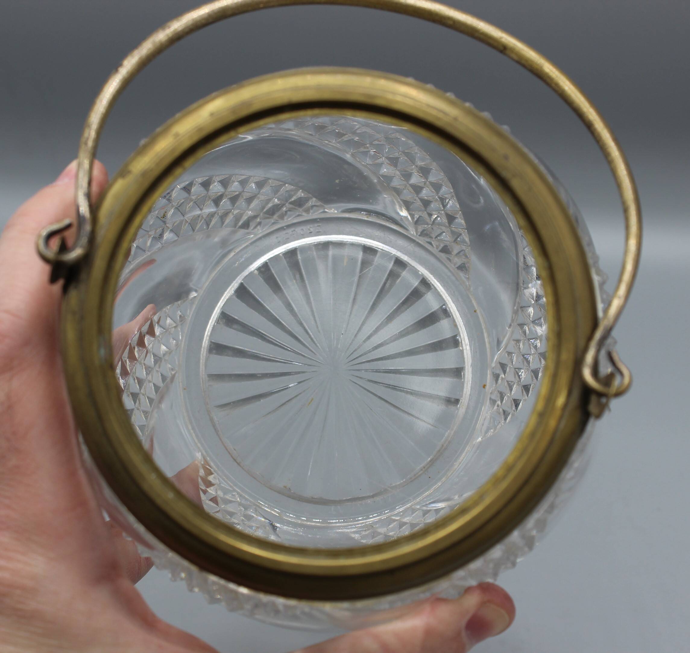 Old 19th century biscuit bucket - baccarat serpentine model