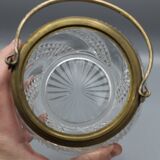 Ancien seau a biscuit 19 eme xix - baccarat modele serpentine