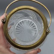 Old 19th century biscuit bucket - baccarat serpentine model