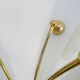 Italian floral glass 4-armed living room lamp 1970
