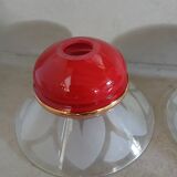 4 Art Deco glass pendant lights