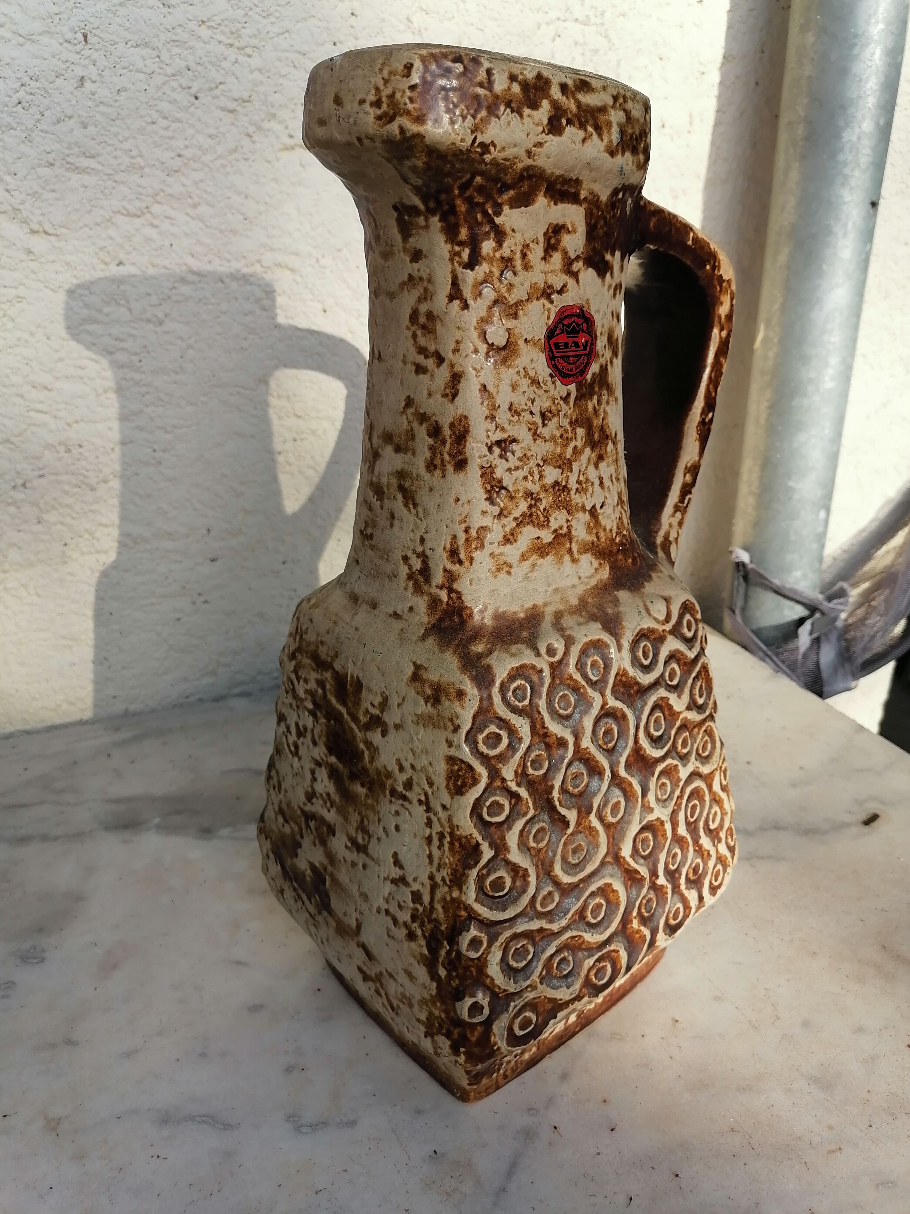 Vase jug bay vest germany style fat lava 1960