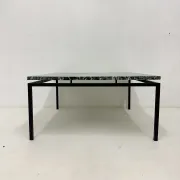 Table basse en marbre vert de style mid-century moderne, années 1970