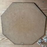 Octagonal beveled mirror