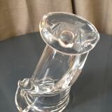 Crystal vase of torsadee shaped valves