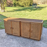 Buffet en rotin et cannage